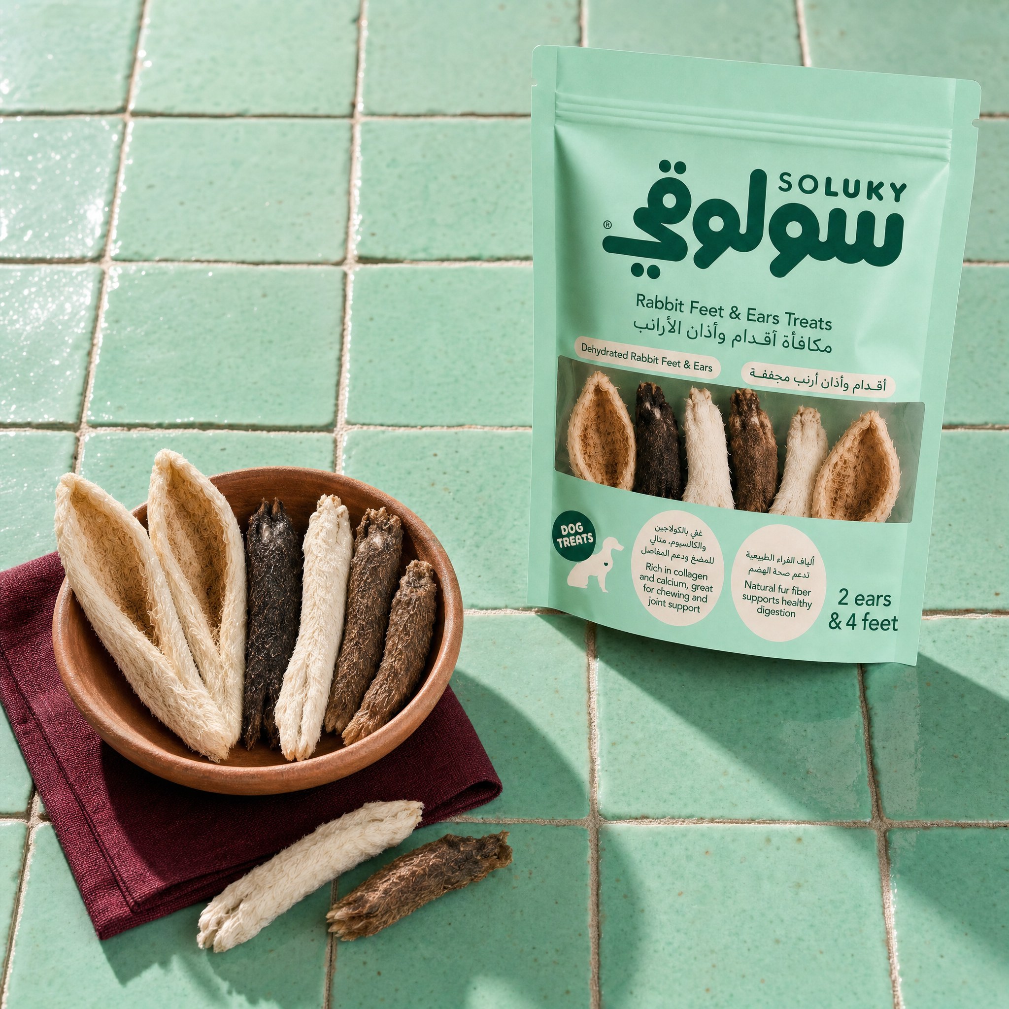 Rabbit Feet & Ears Dog Treats – 6 pieces